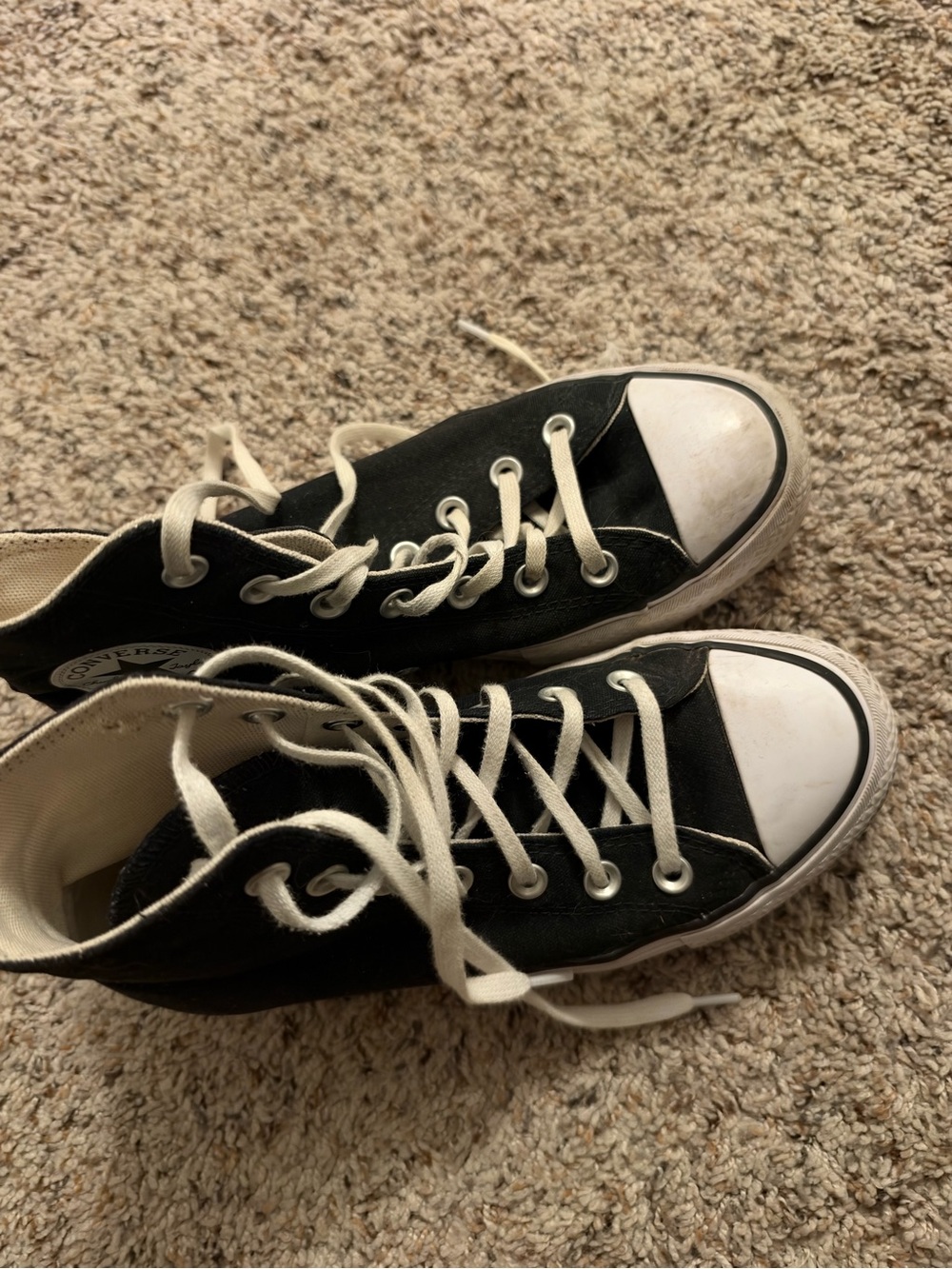 Converse Black and White High-Top Women’s Platform Sneakers